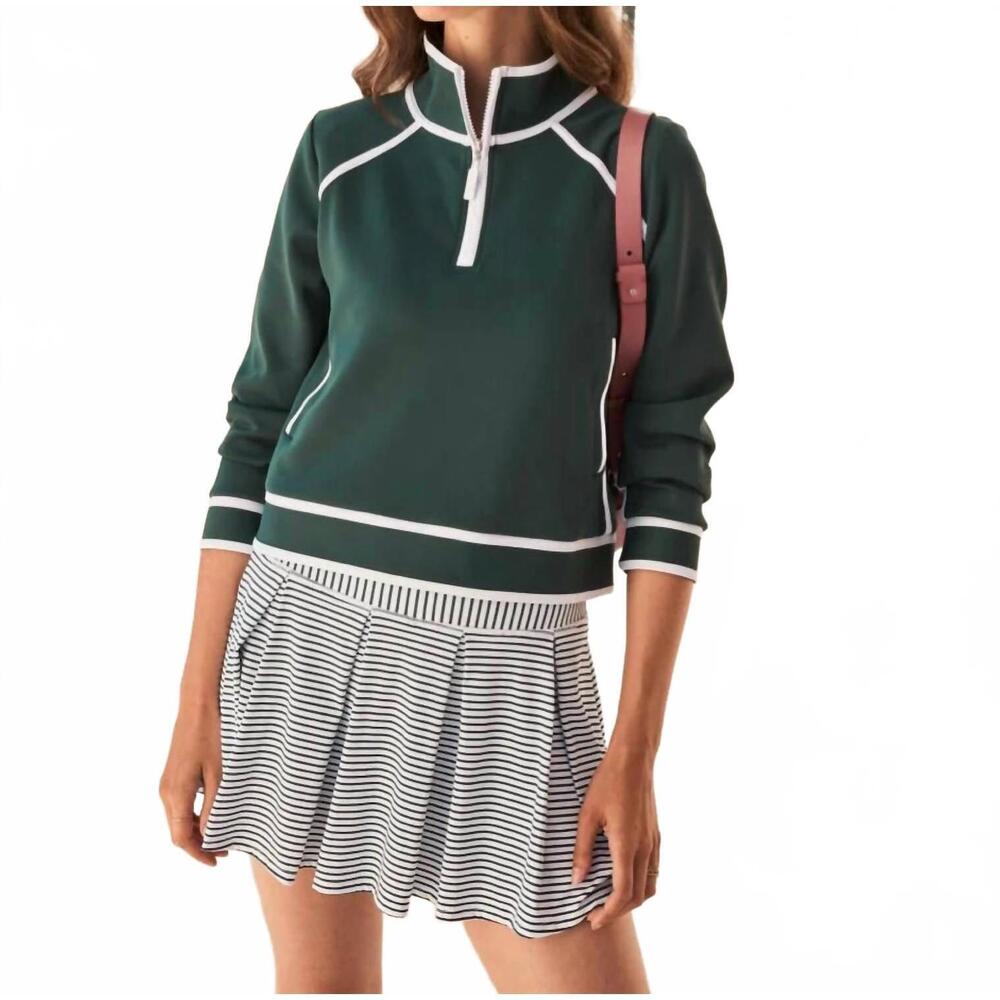 NEW ADDISON BAY smooth sport pleated racquet skorts in super white ivy stripe